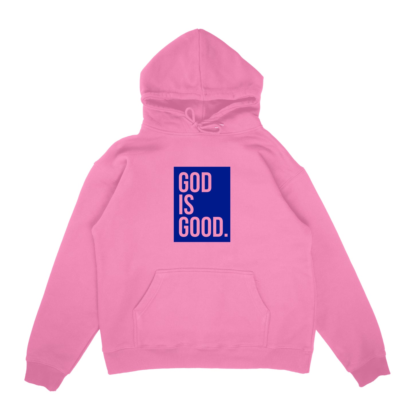 God Is Good Box Logo Hoodie Azalea & Navy