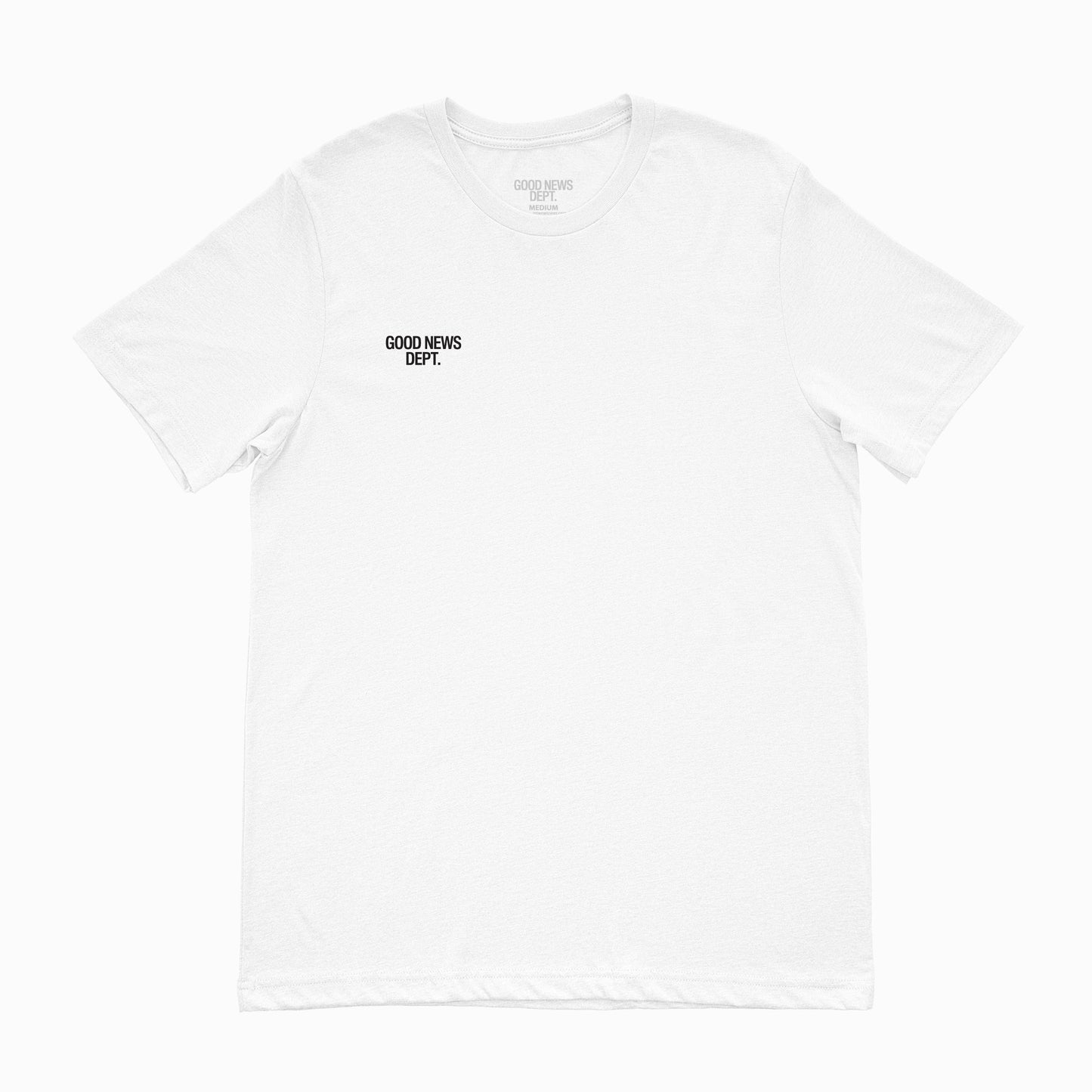 The Good News Department Tee - White/Black