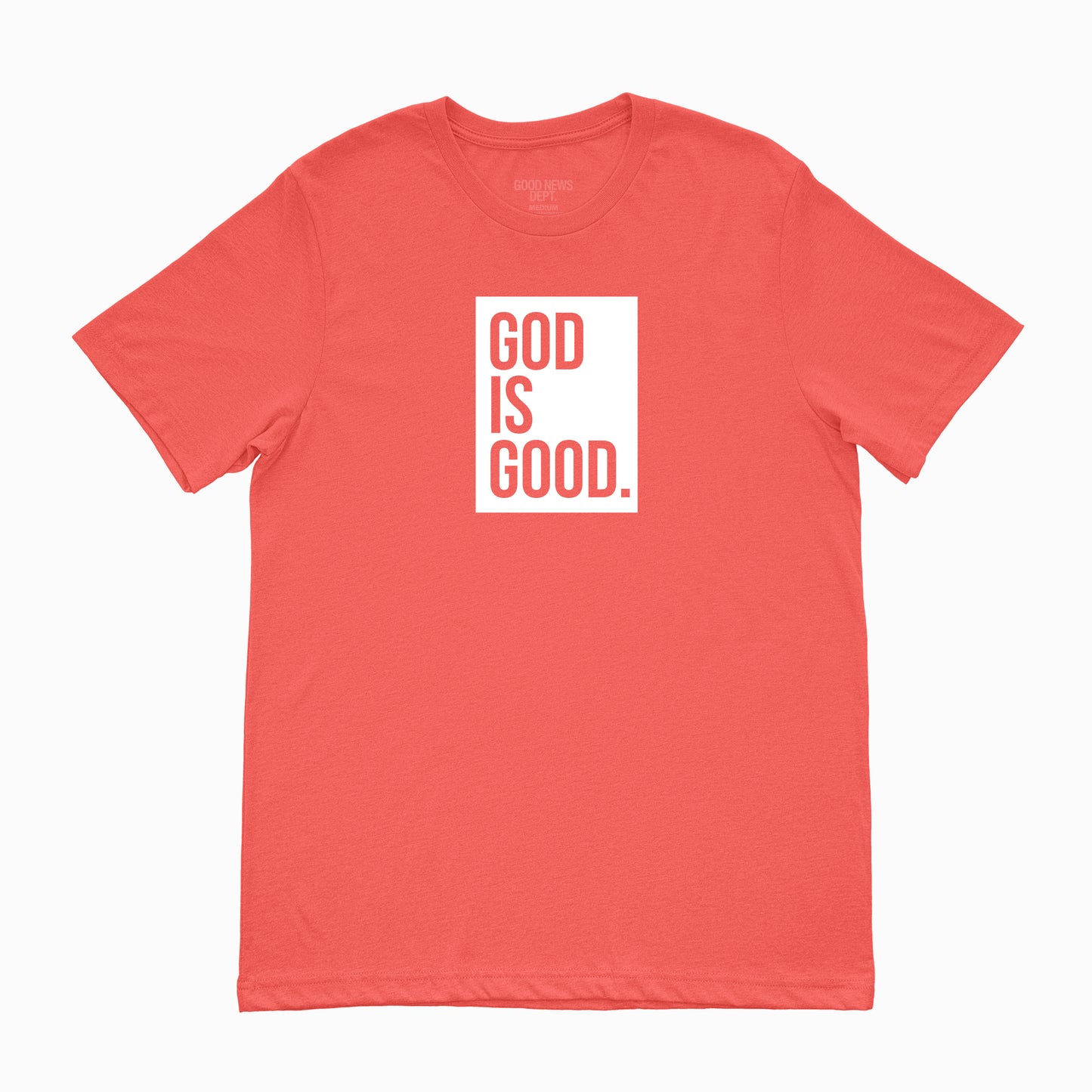 God Is Good Box Logo Tee - Suburban Red/White