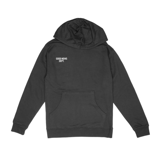 Good News Department Hoodie Black & White